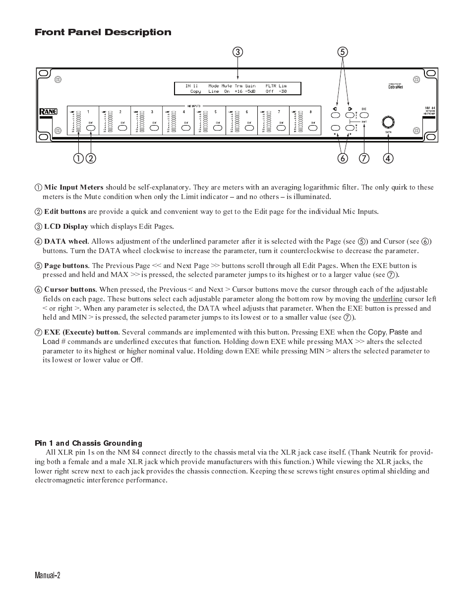 Rane NM 84 User Manual | Page 2 / 19