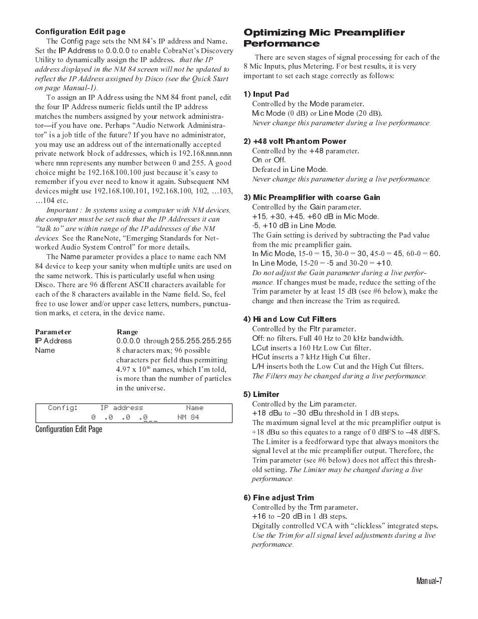 Rane NM 84 User Manual | Page 7 / 19