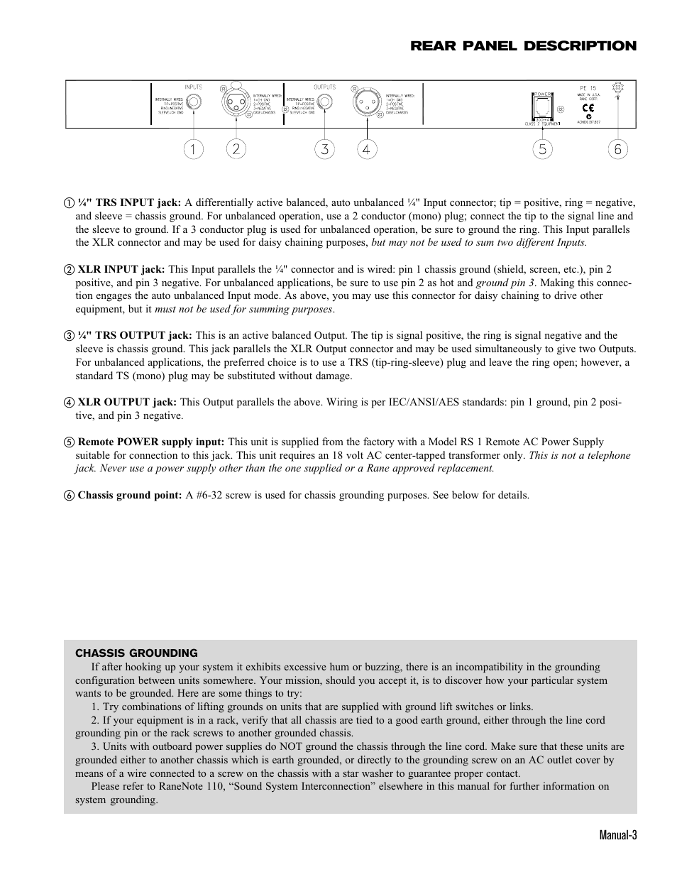 Rane PE 15 User Manual | Page 3 / 4