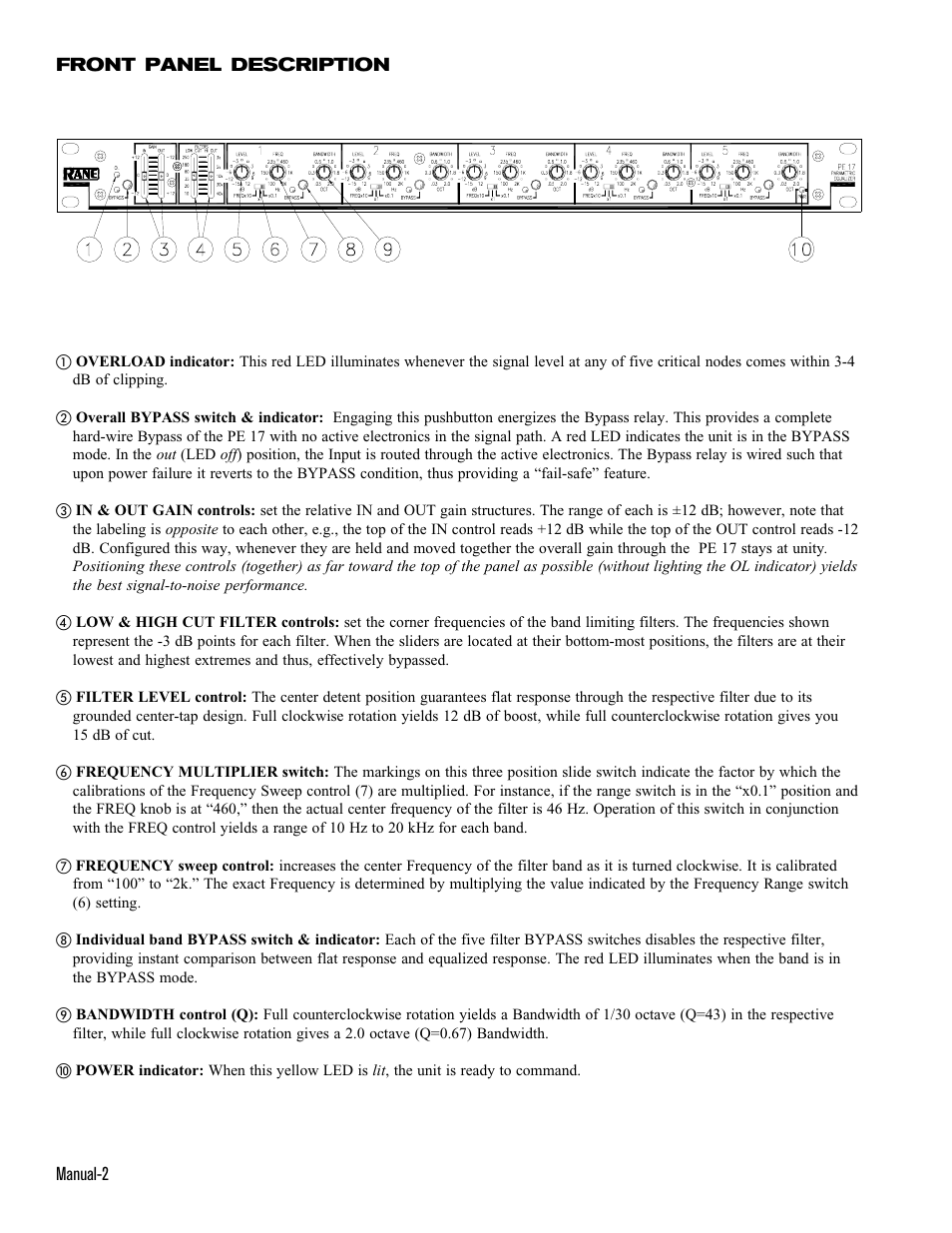 Rane PE 17 (1993 version) User Manual | Page 2 / 4