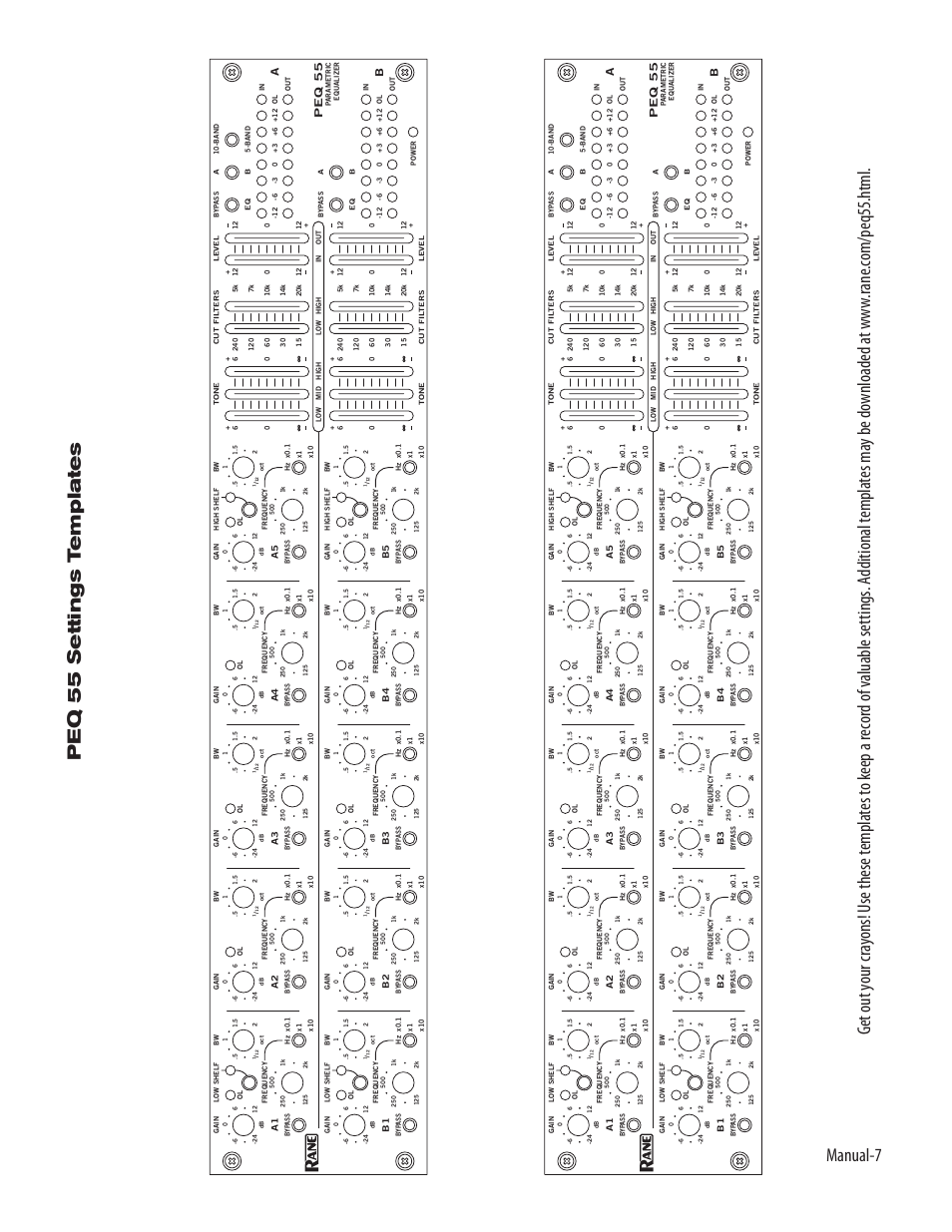 Manual | Rane PEQ 55 User Manual | Page 9 / 10