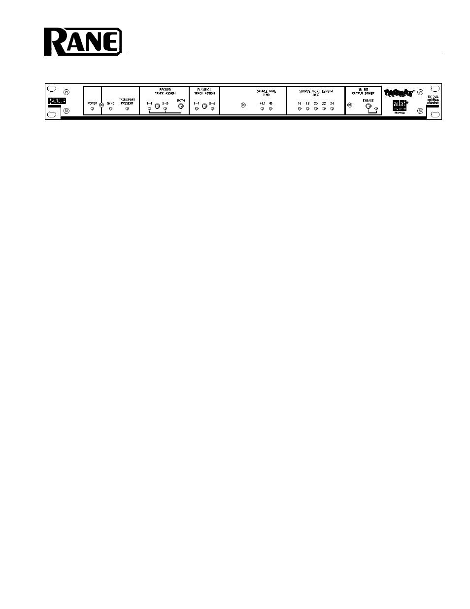 Rane RC 24A User Manual | 4 pages