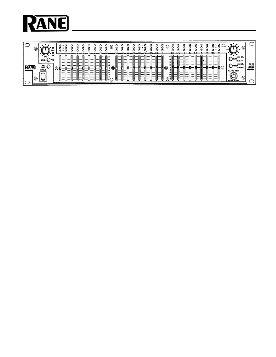 Rane RE 27 User Manual | 8 pages