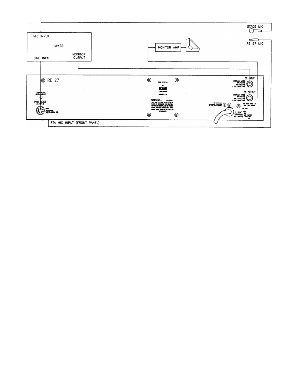 Stage monitor equalization | Rane RE 27 User Manual | Page 7 / 8