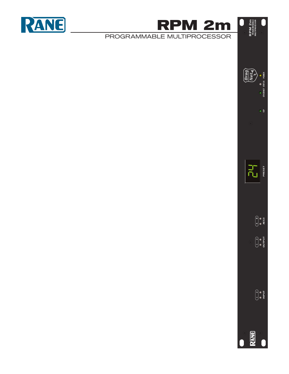Rane RPM 2m User Manual | 10 pages