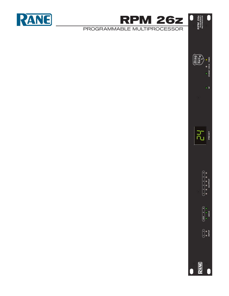 Rane RPM 26z User Manual | 10 pages