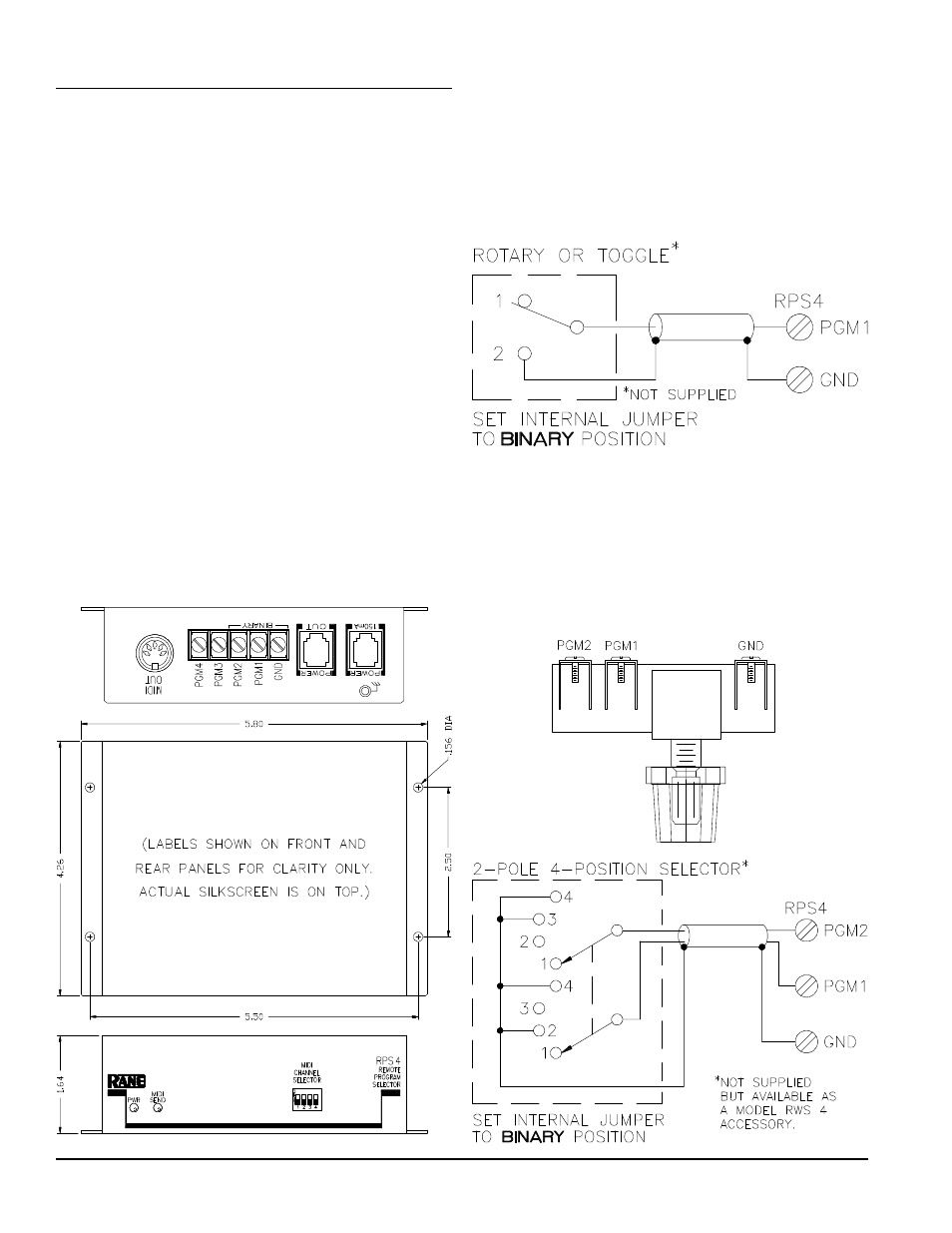 Rane RPS 4 User Manual | 2 pages