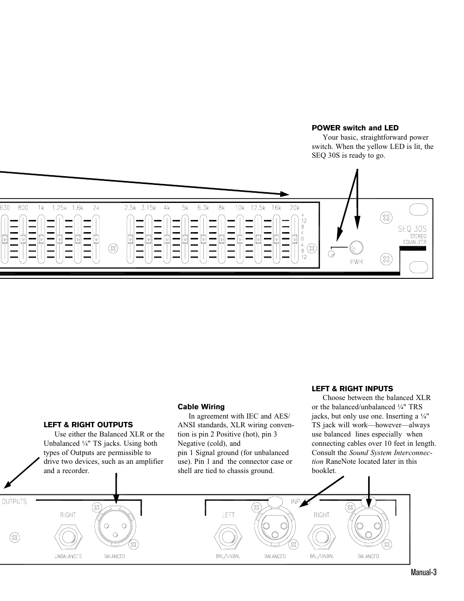 Rane SEQ 30S (2001 version) User Manual | Page 3 / 5