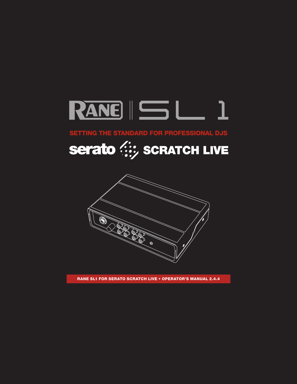 Rane SL 1 Manual 2.44 (3M) User Manual | 40 pages