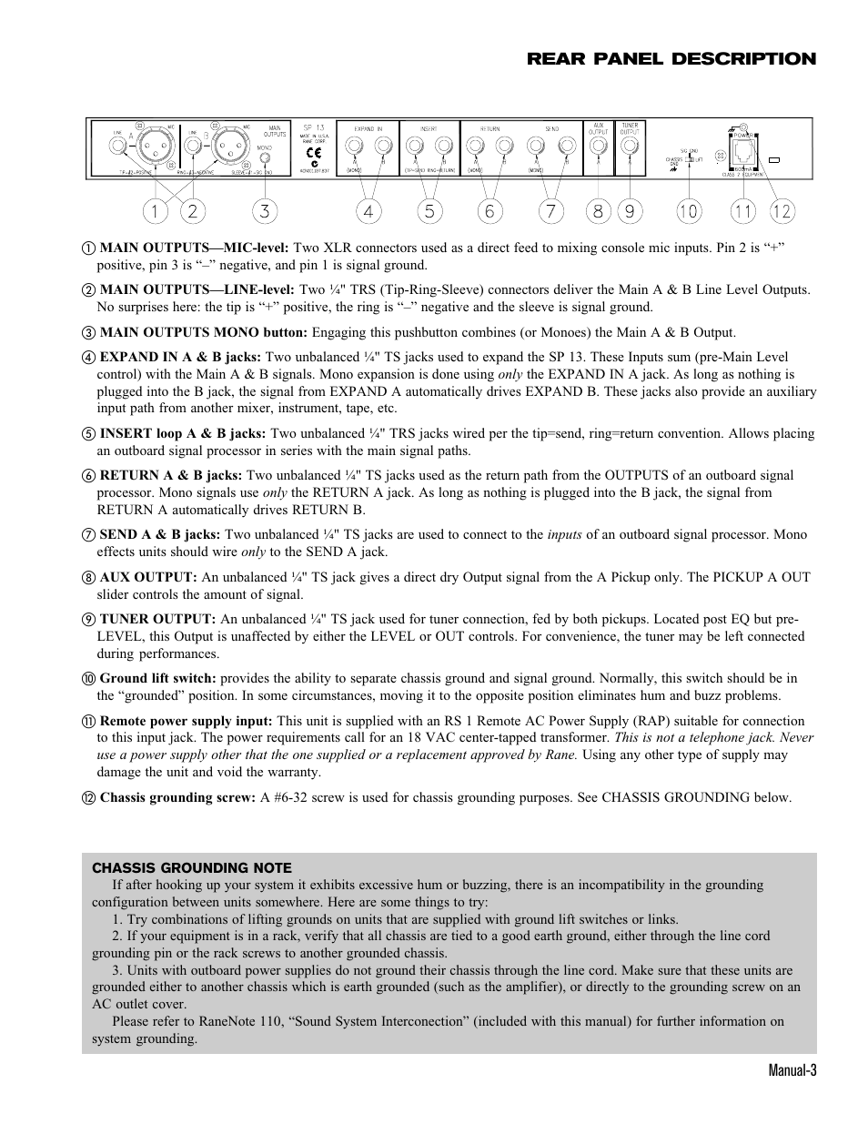 Rane SP 13 User Manual | Page 3 / 4