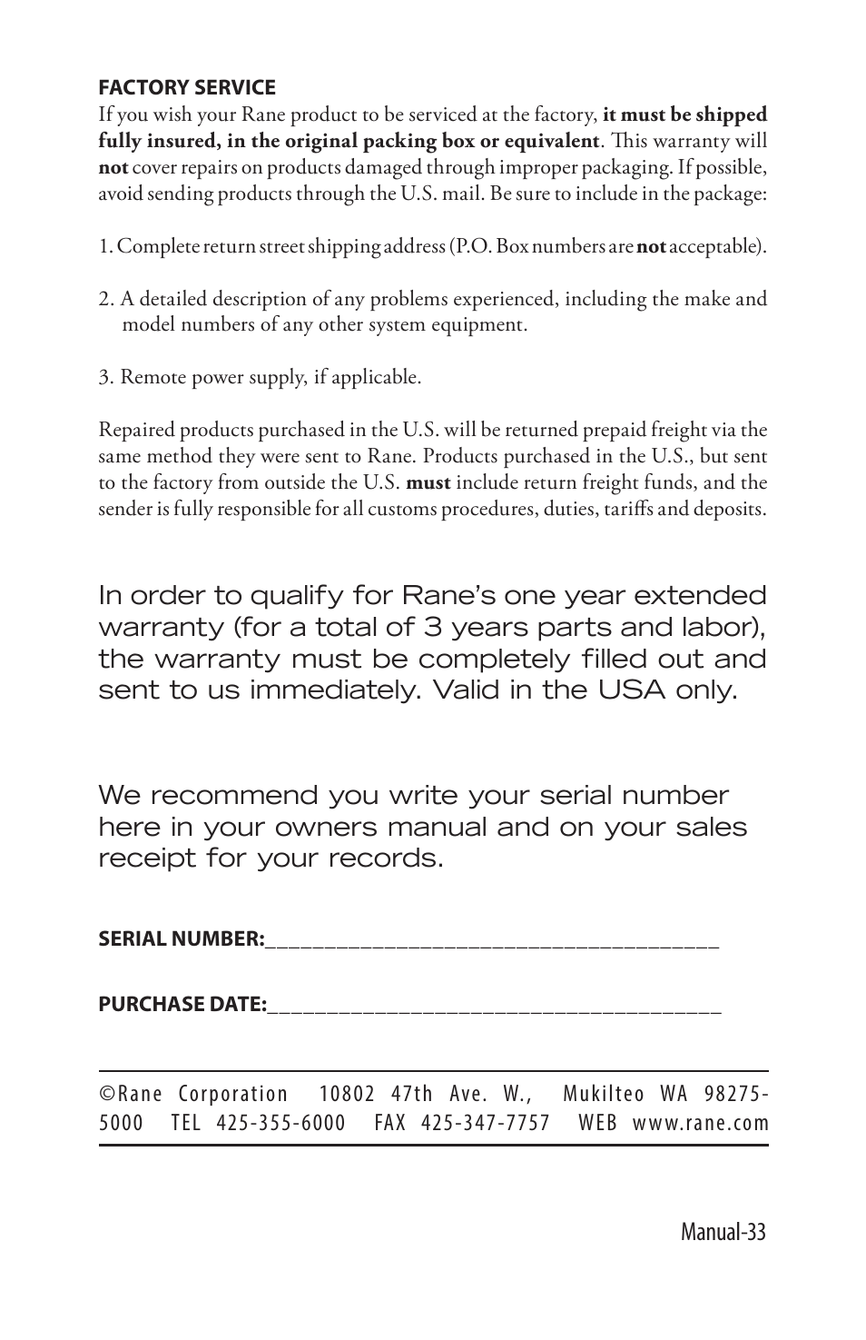 Rane SR 2 User Manual | Page 33 / 36