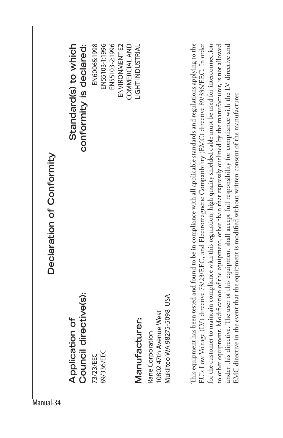 Rane SR 2 User Manual | Page 34 / 36