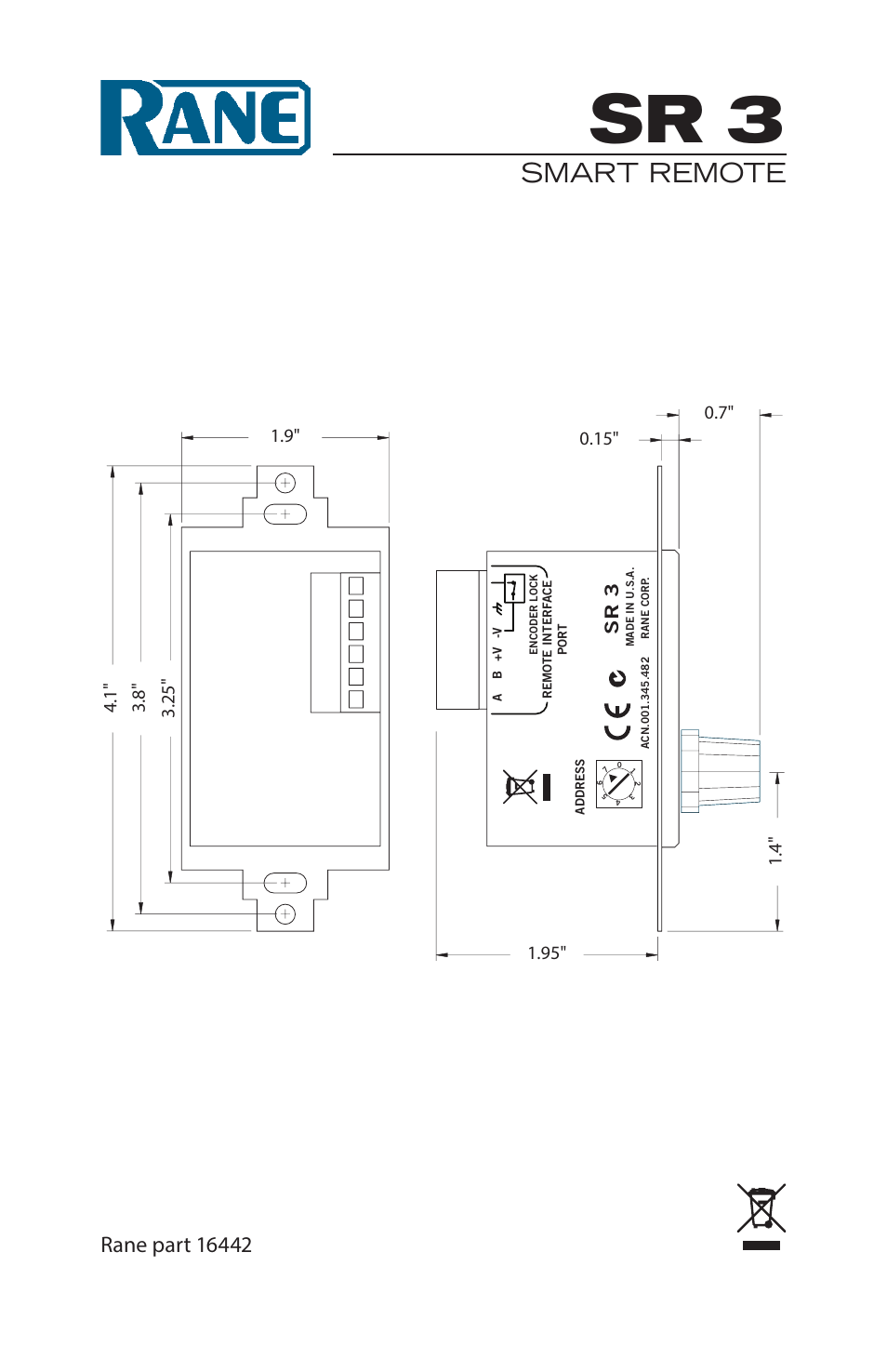 Sr 3, Smart remote | Rane SR 3 User Manual | Page 52 / 52