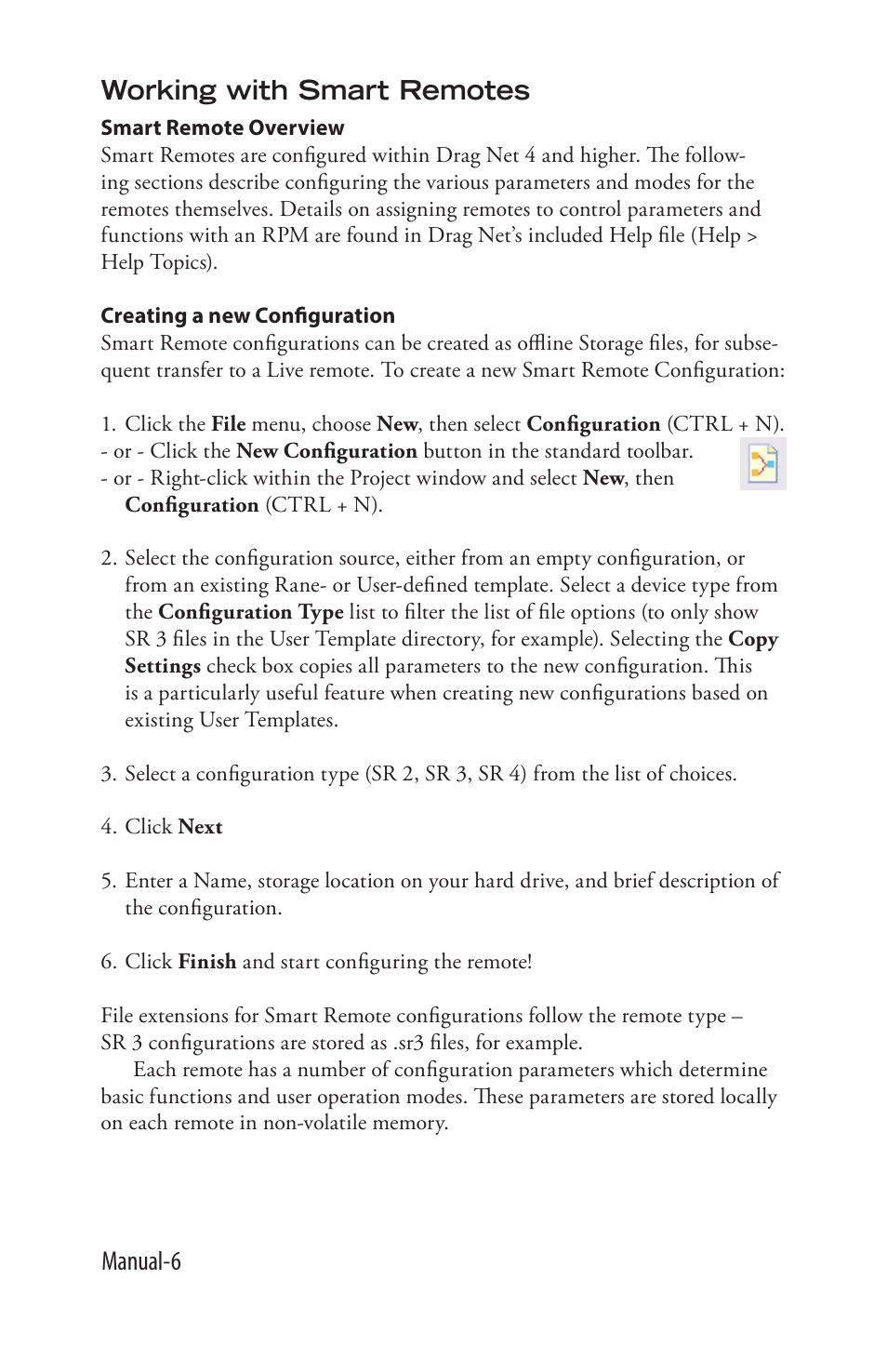 Manual-6 working with smart remotes | Rane SR 3 User Manual | Page 6 / 52