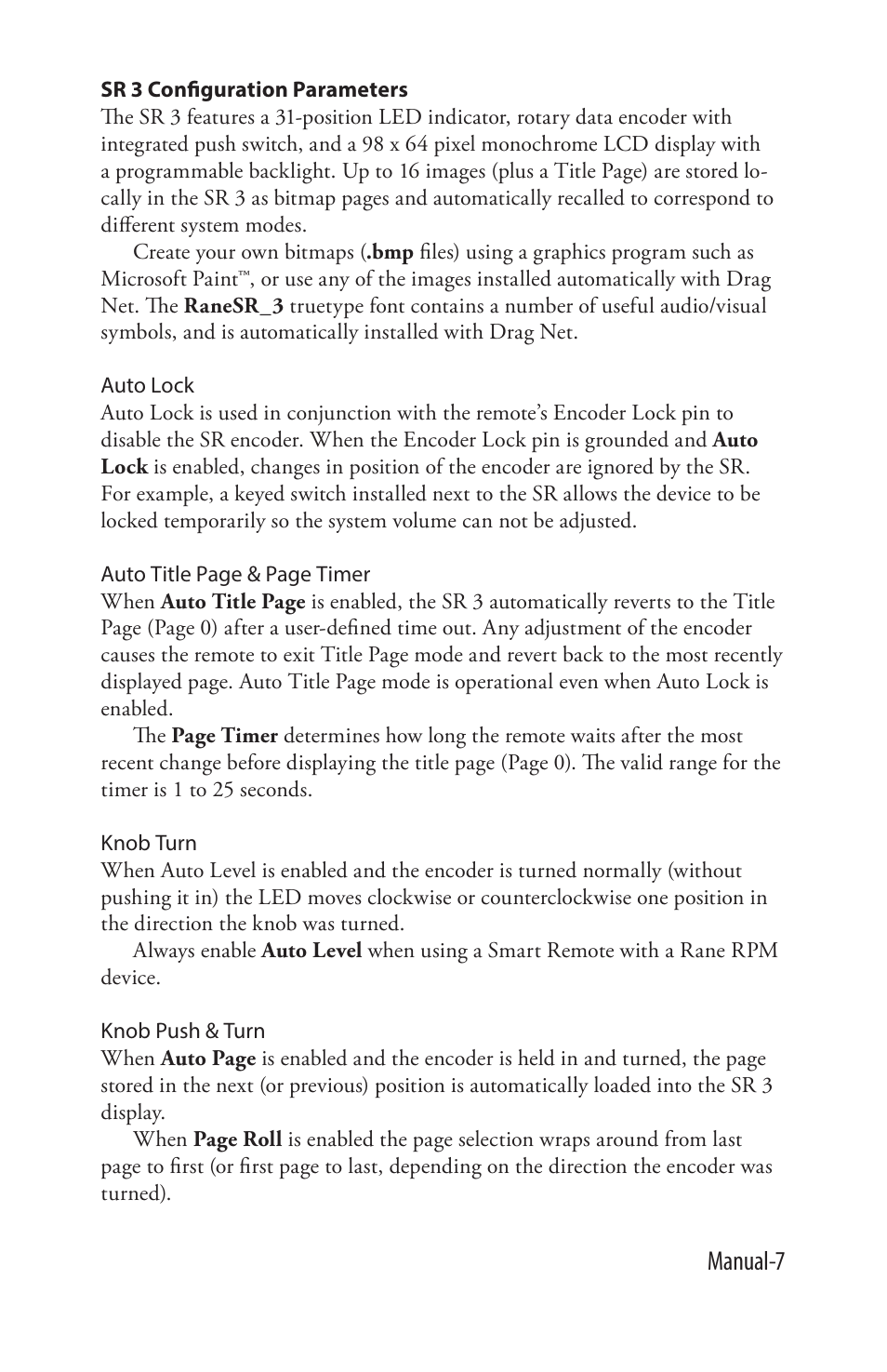 Manual-7 | Rane SR 3 User Manual | Page 7 / 52