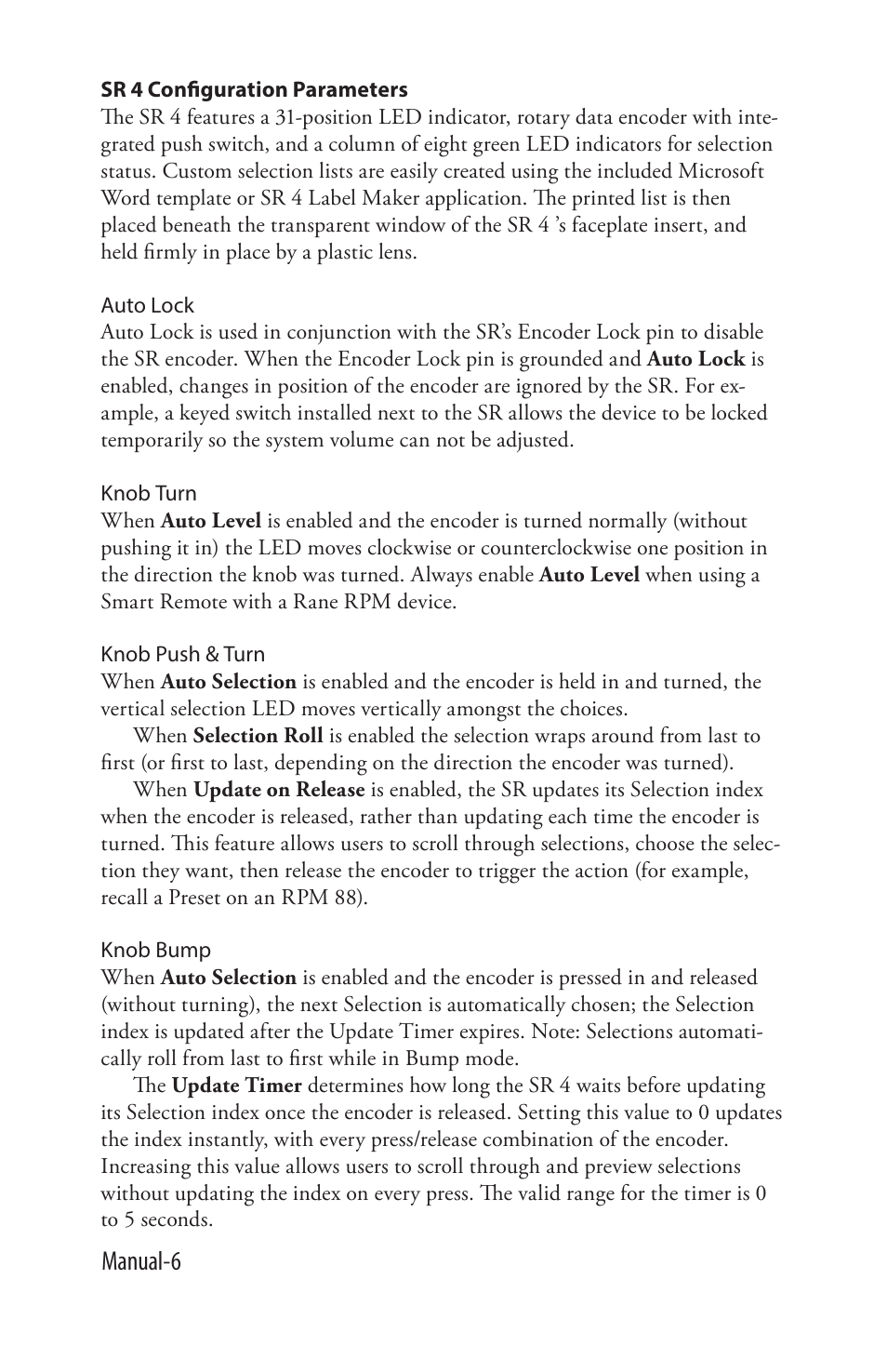 Manual-6 | Rane SR 4 User Manual | Page 6 / 36