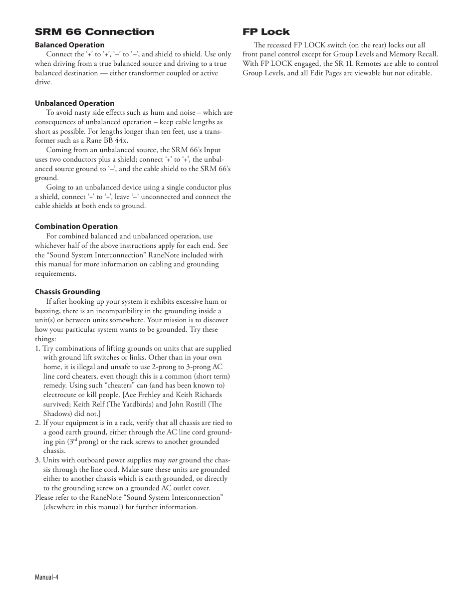 Rane SRM 66 User Manual | Page 4 / 10