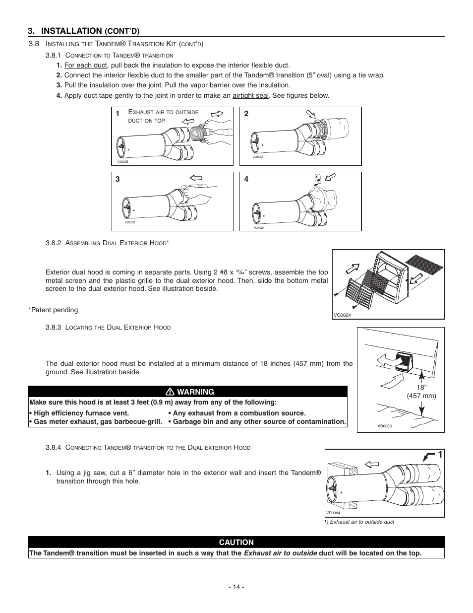 Installation | Broan Fresh Air System ERV90HCS User Manual | Page 14 / 52