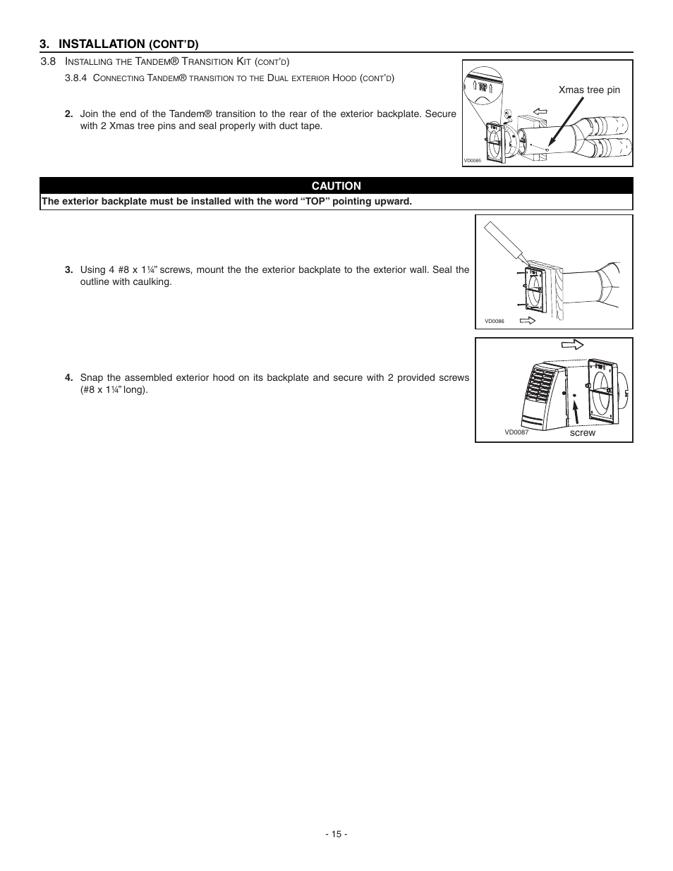 Installation | Broan Fresh Air System ERV90HCS User Manual | Page 15 / 52