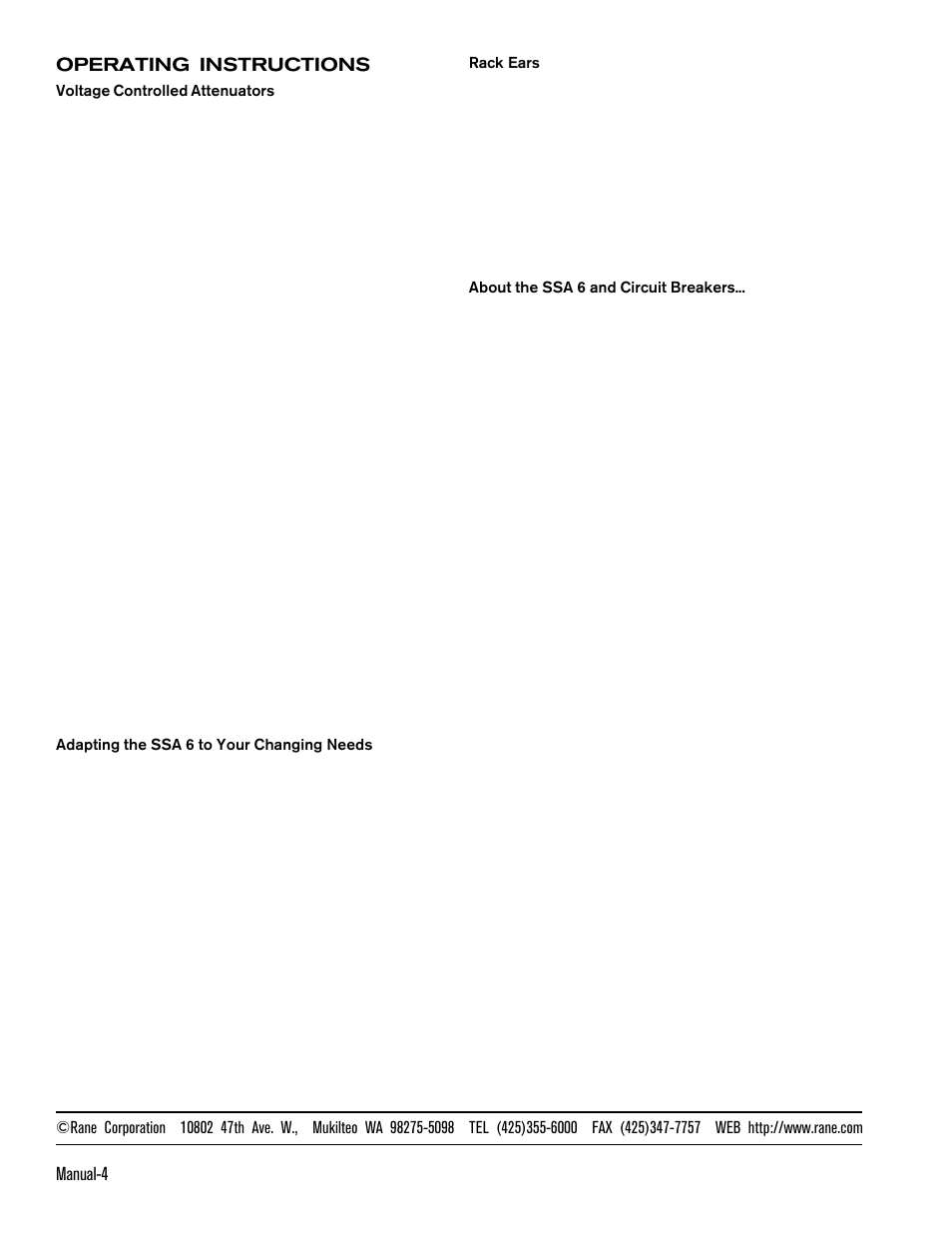 Rane SSA 6 User Manual | Page 4 / 5