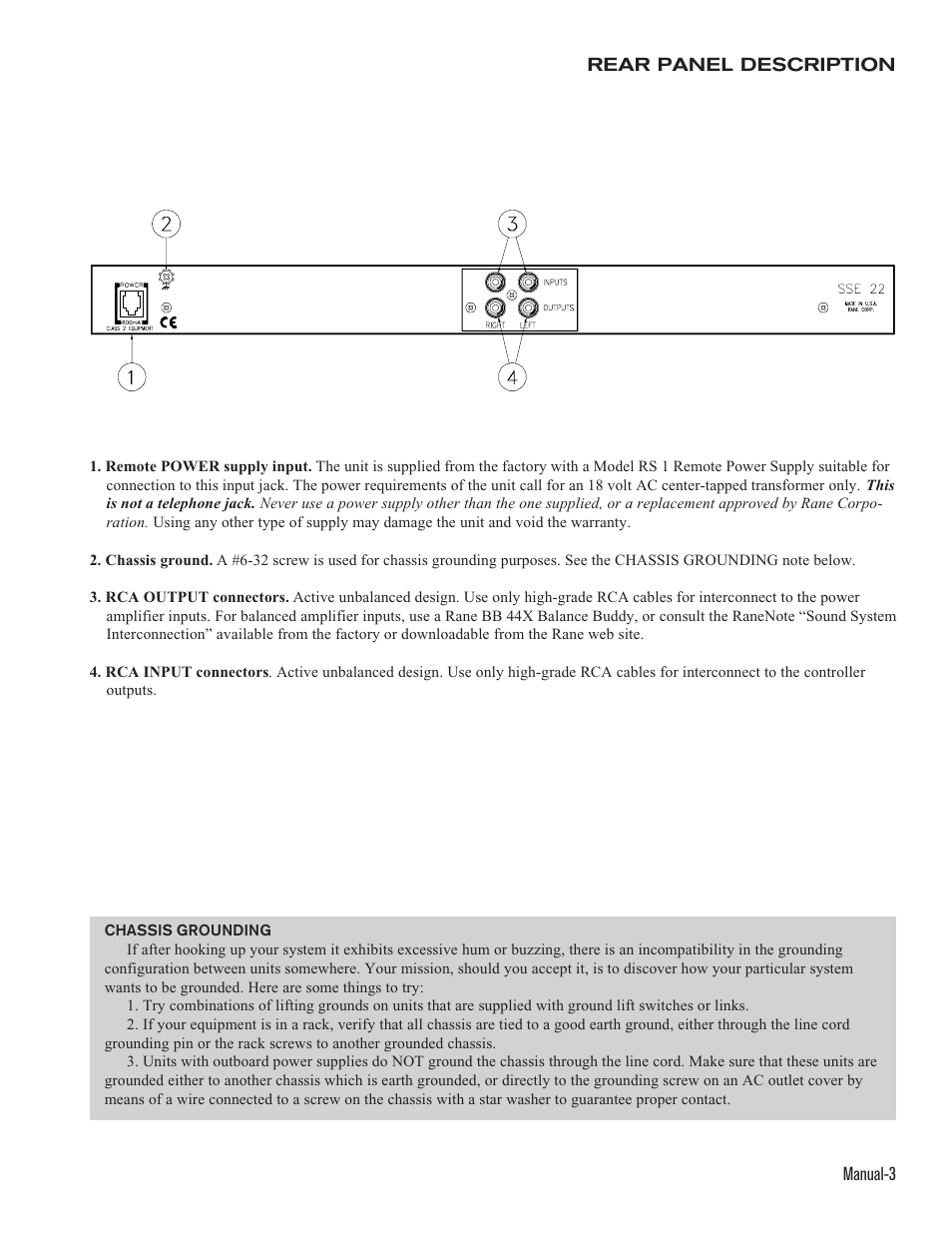 Rane SSE 22 User Manual | Page 3 / 6
