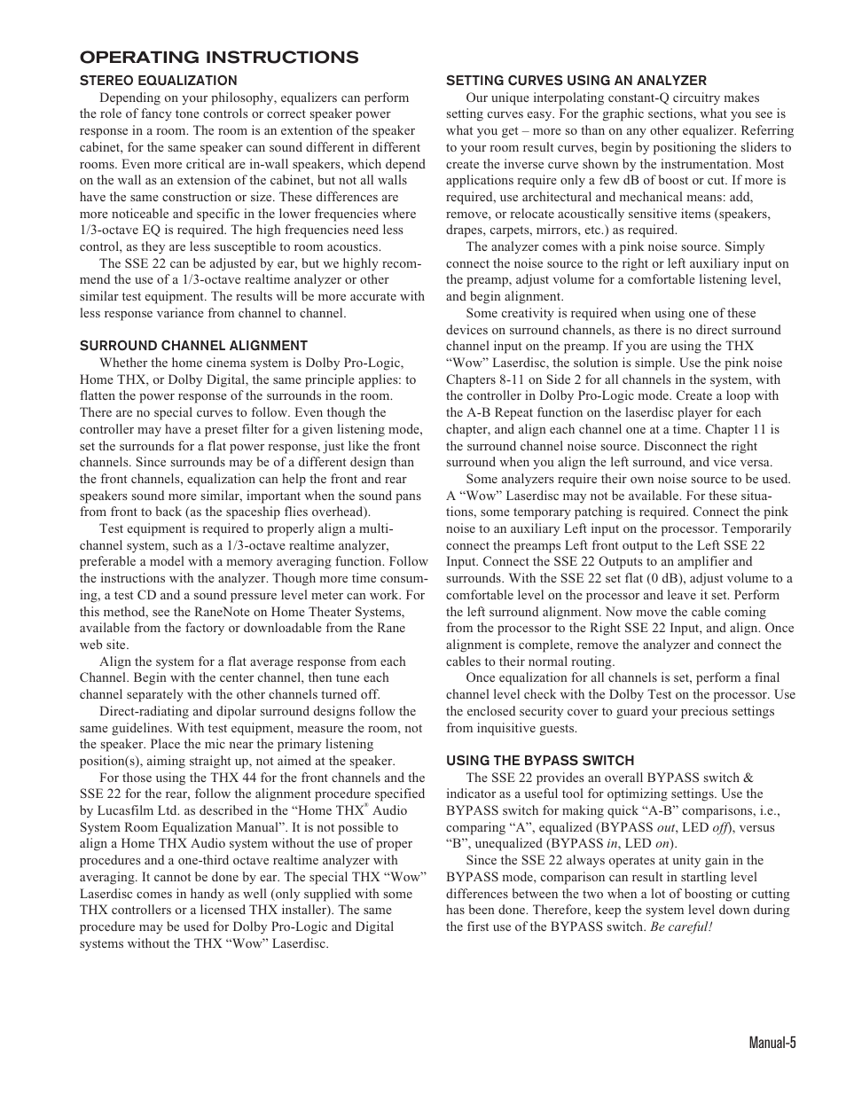 Rane SSE 22 User Manual | Page 5 / 6