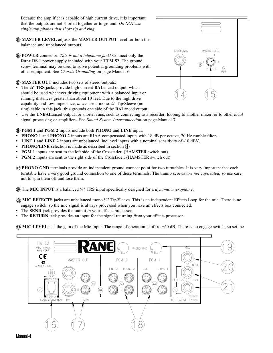 Rane TTM 52 User Manual | Page 4 / 8