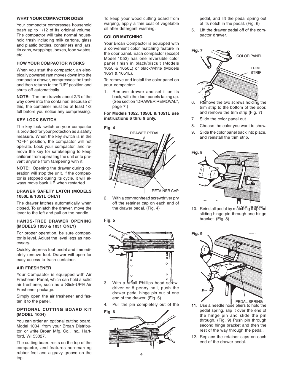Broan 1050 User Manual | Page 4 / 8