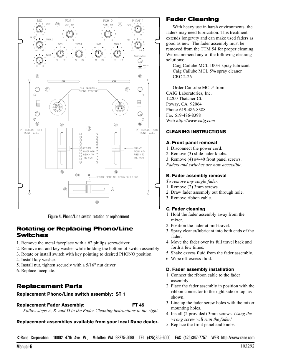 Rane TTM 54 User Manual | Page 6 / 6