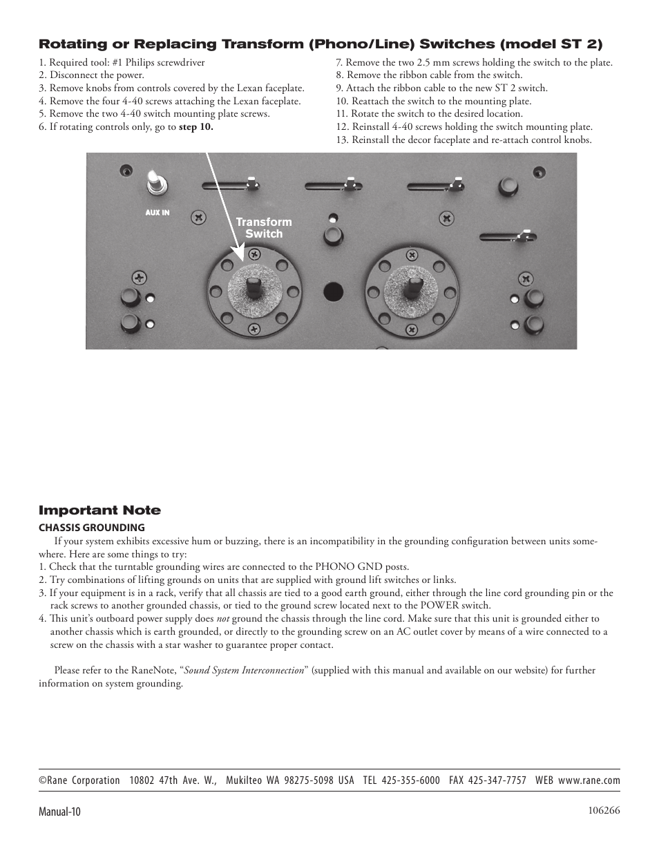 Rane TTM 56 User Manual | Page 12 / 12