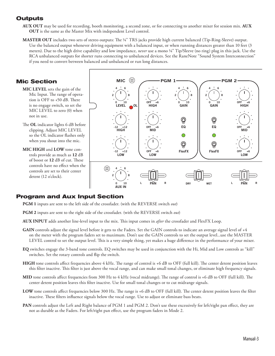 Manual- outputs, Ttm 56 | Rane TTM 56 User Manual | Page 5 / 12