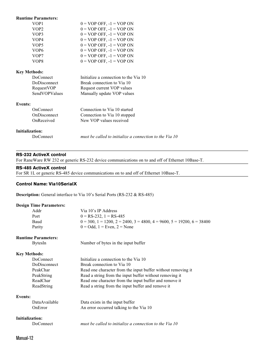 Rane Via 10 User Manual | Page 12 / 20