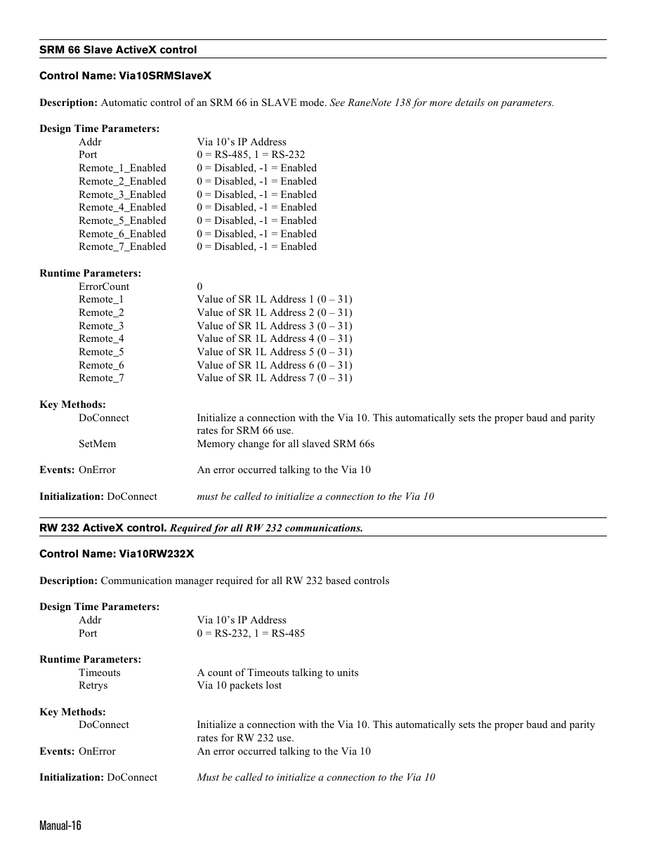 Rane Via 10 User Manual | Page 16 / 20