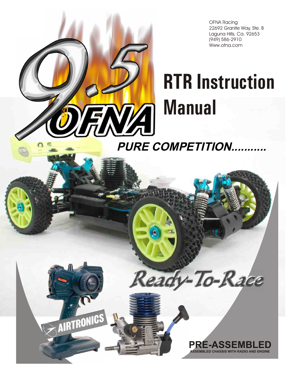 OFNA Racing 9.5 C-Hub RTR User Manual | 14 pages