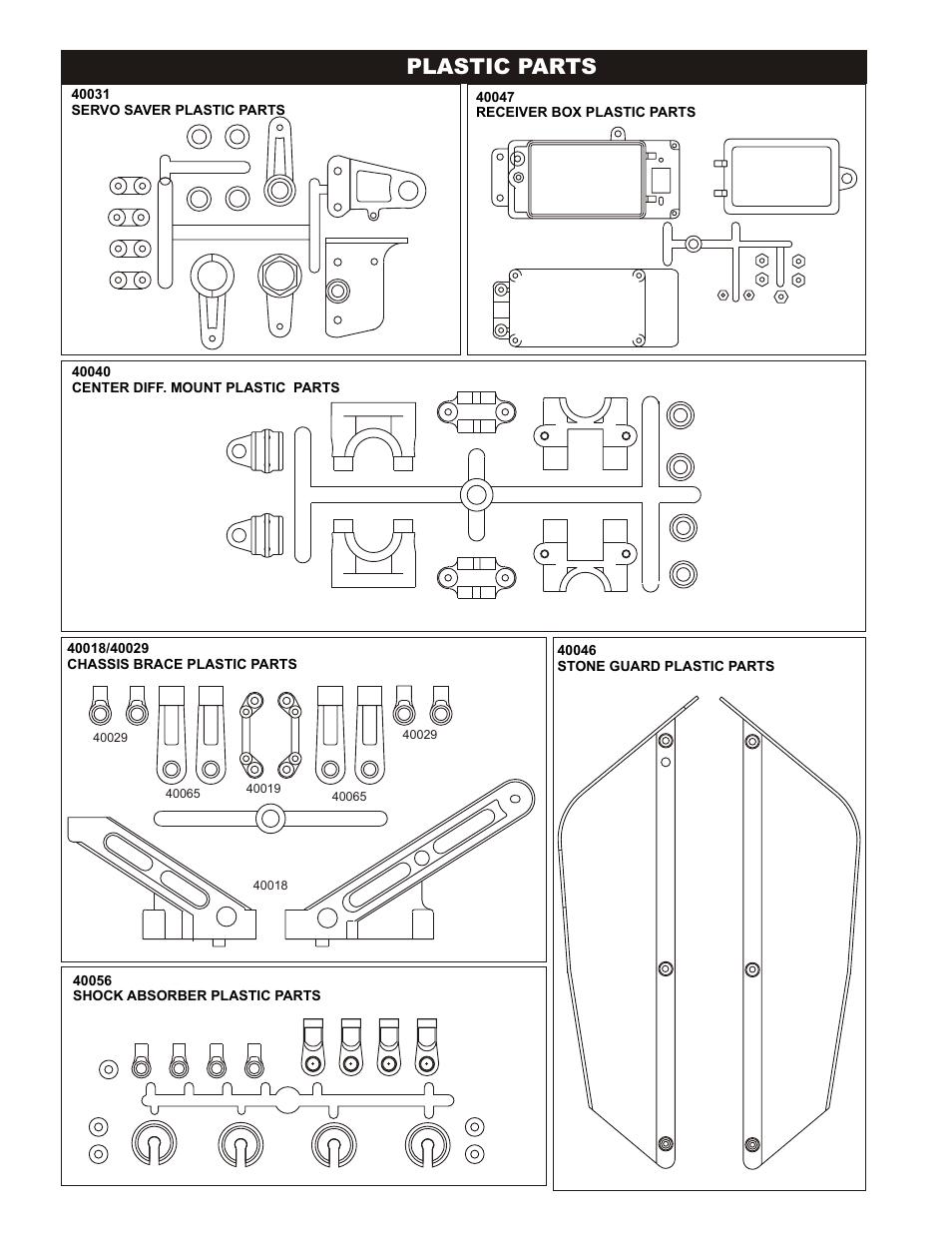 Plastic parts | OFNA Racing 9.5 Violator User Manual | Page 6 / 36