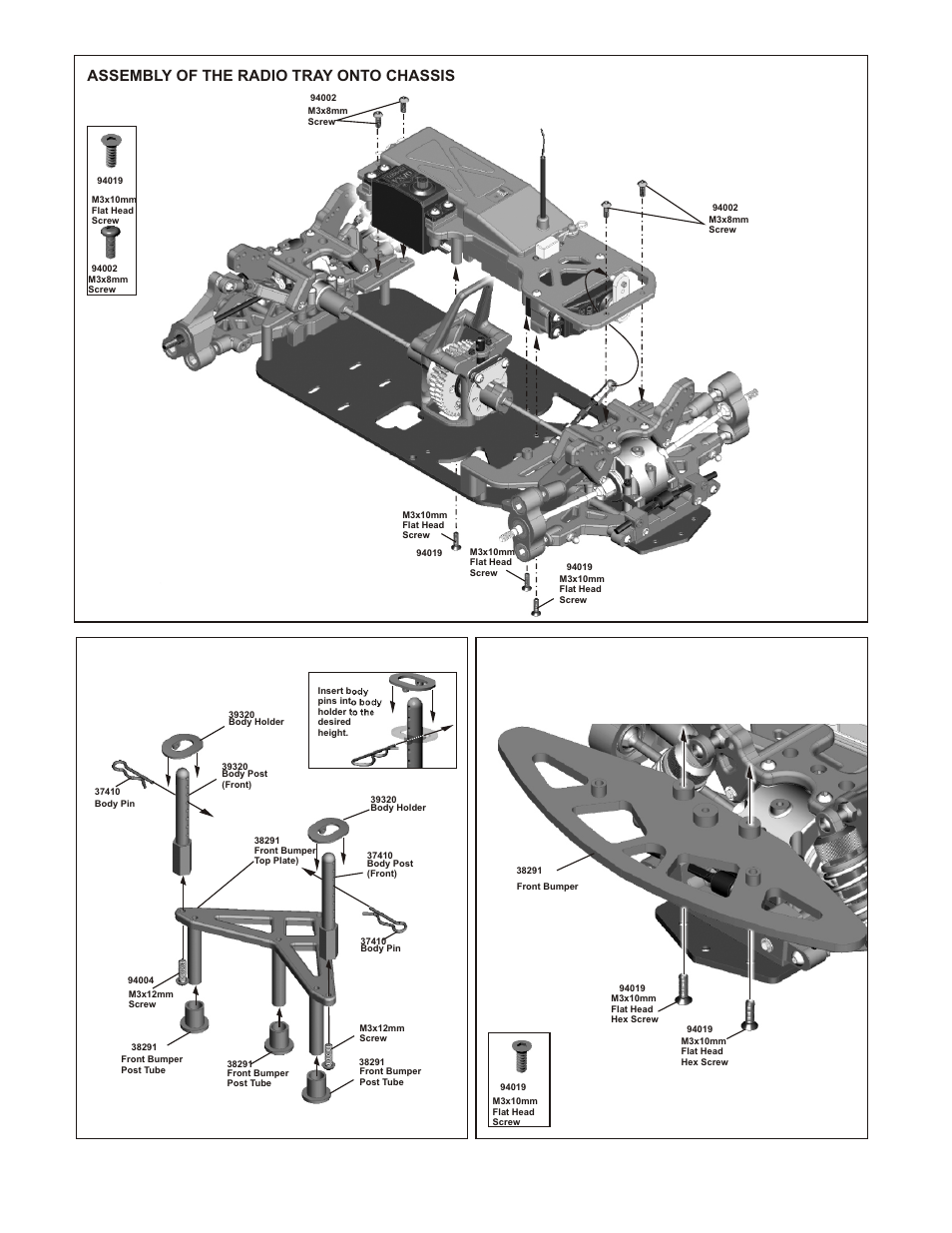 Assembly of the radio tray onto chassis | OFNA Racing CD3 RTR User Manual | Page 18 / 38