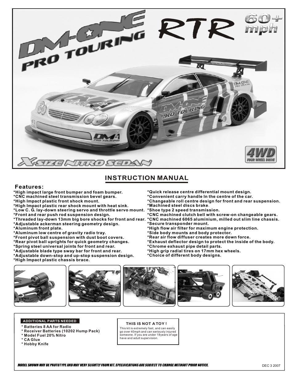 OFNA Racing DM-1 RTR User Manual | 31 pages