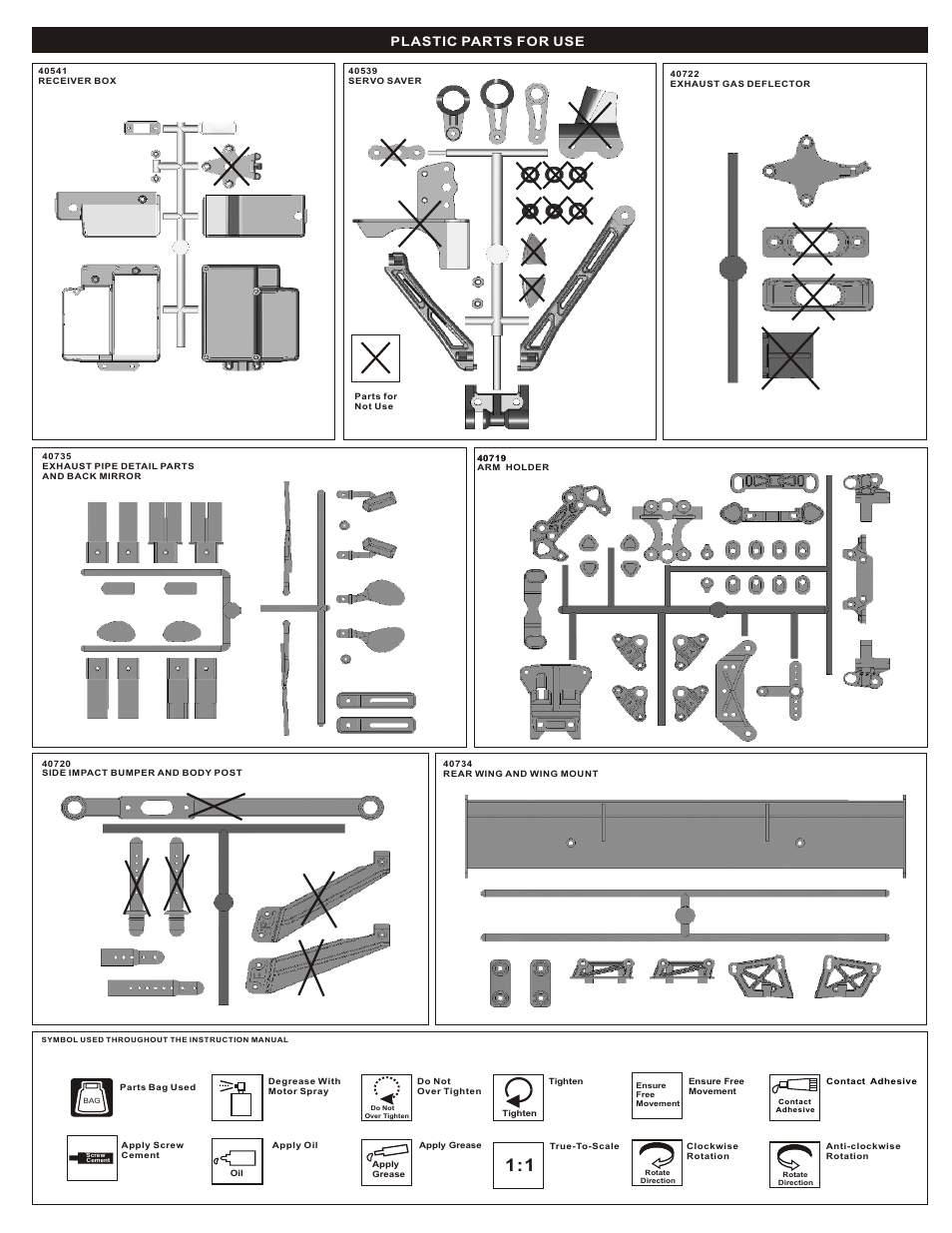 Plastic parts for use | OFNA Racing DM-1 Spec User Manual | Page 6 / 29