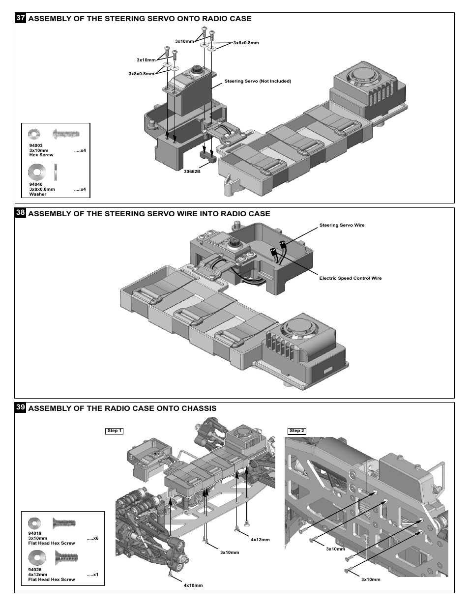 Assembly of the radio case onto chassis | OFNA Racing DM-1e Spec User Manual | Page 20 / 31