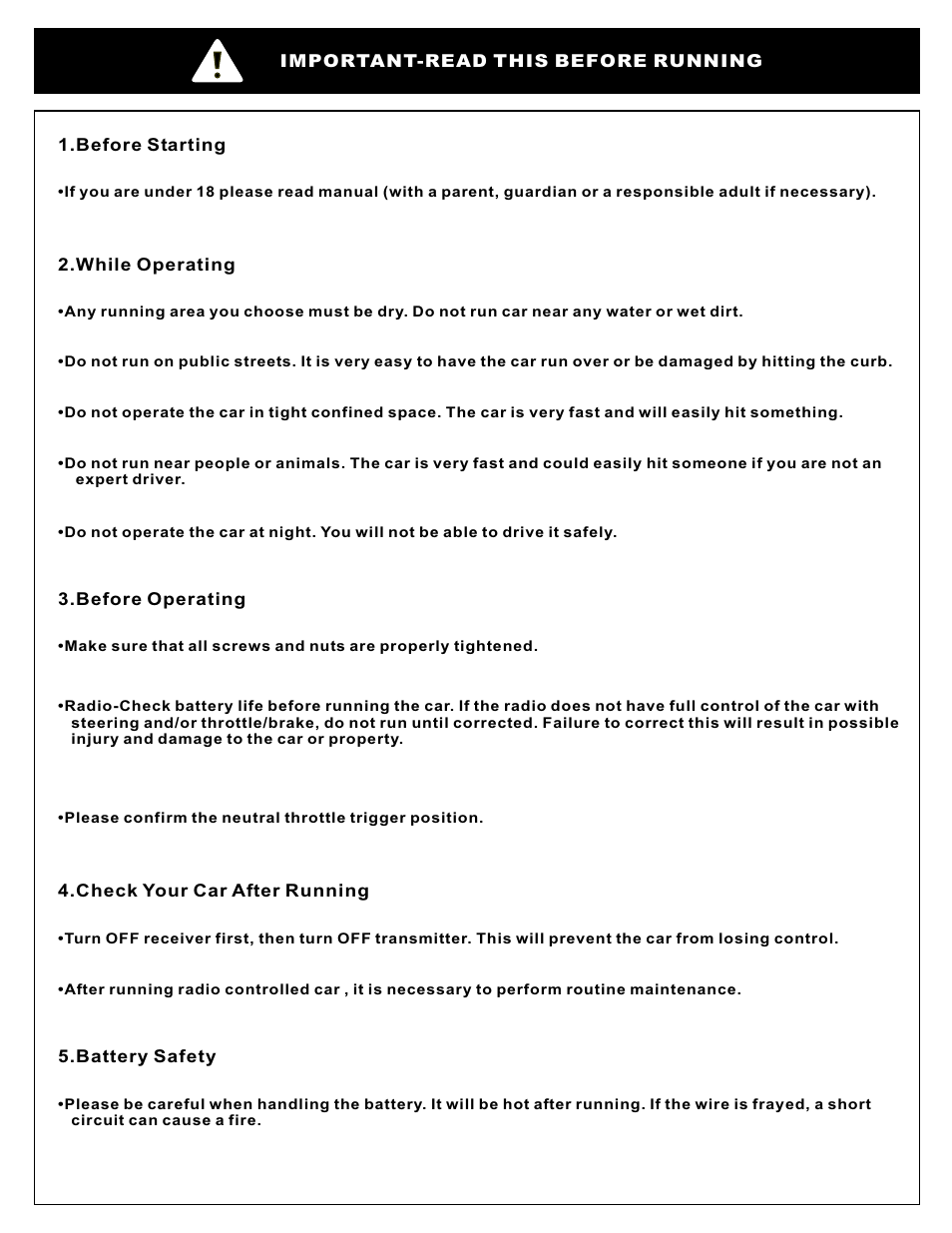OFNA Racing DM-1e Spec User Manual | Page 3 / 31