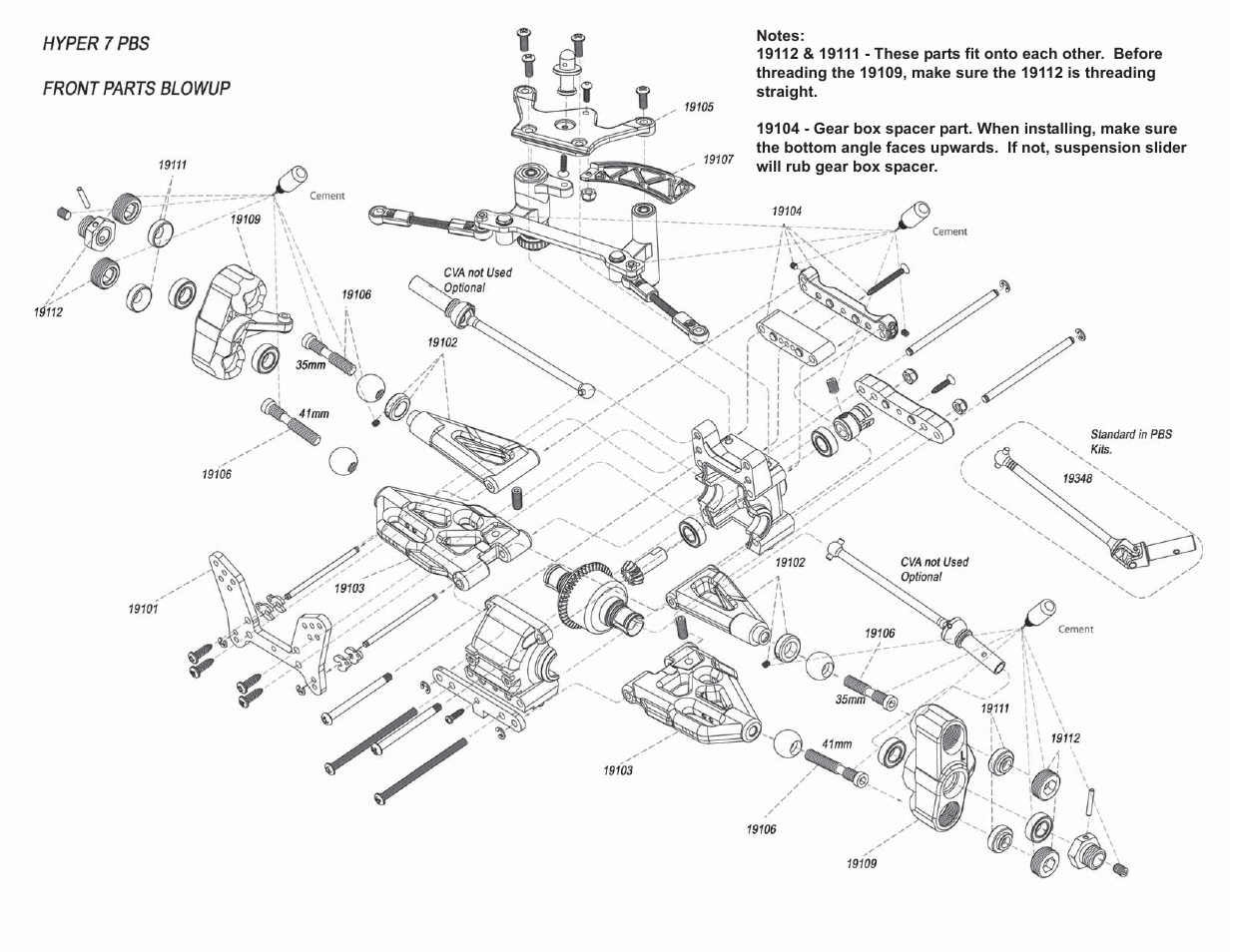 OFNA Racing Hyper 7 PBS User Manual | 2 pages