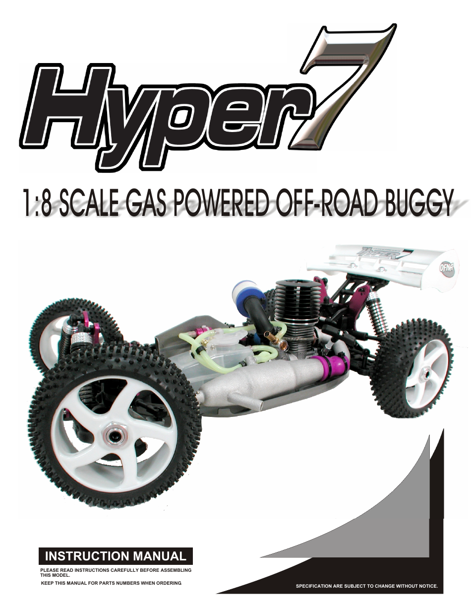 OFNA Racing Hyper 7 RTR User Manual | 5 pages