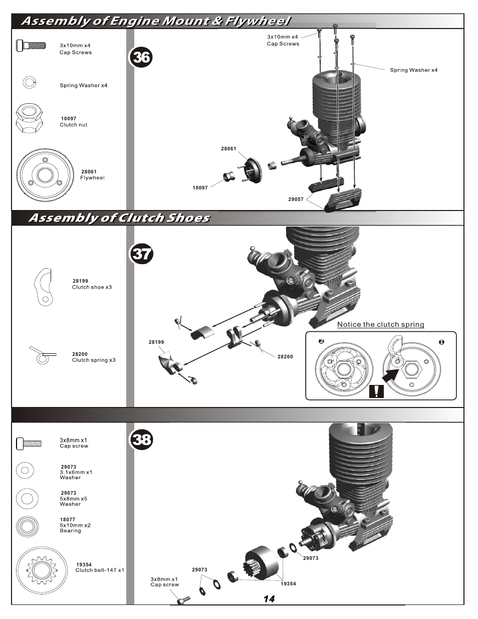 Notice the clutch spring | OFNA Racing Hyper 9 User Manual | Page 15 / 30