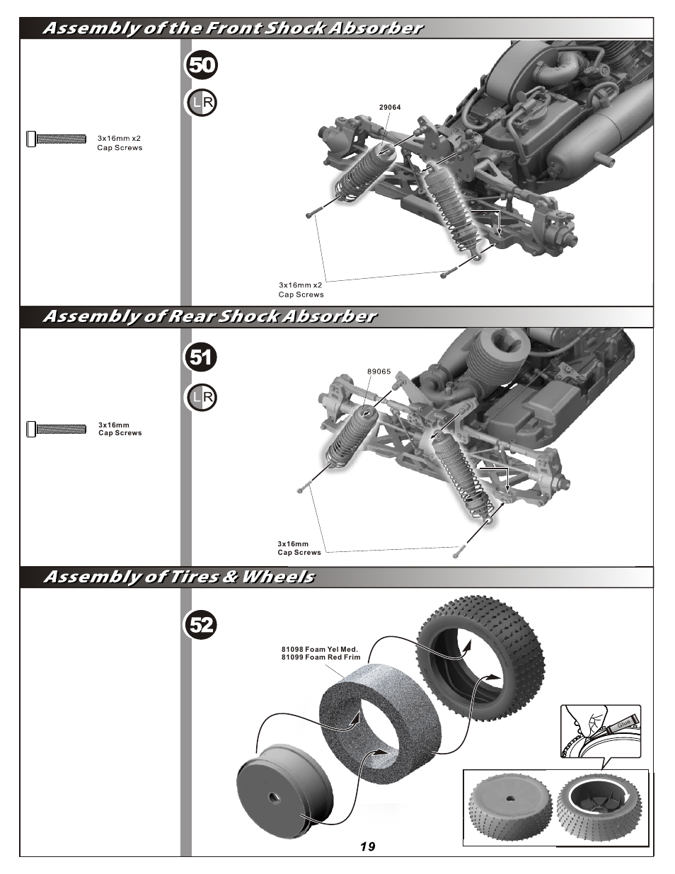 For rear long, For front short | OFNA Racing Hyper 9 User Manual | Page 20 / 30