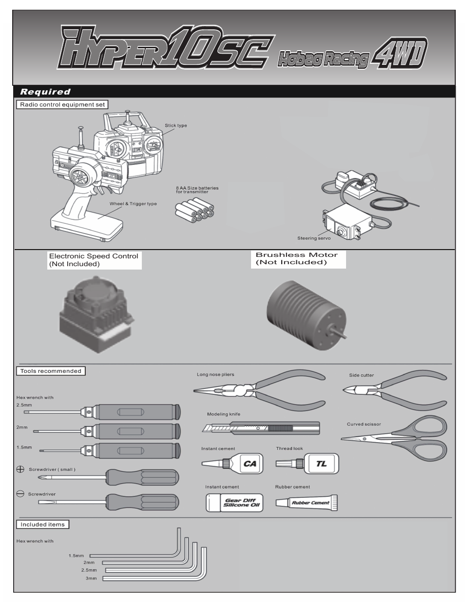 OFNA Racing Hyper 10sc Electric User Manual | Page 3 / 35