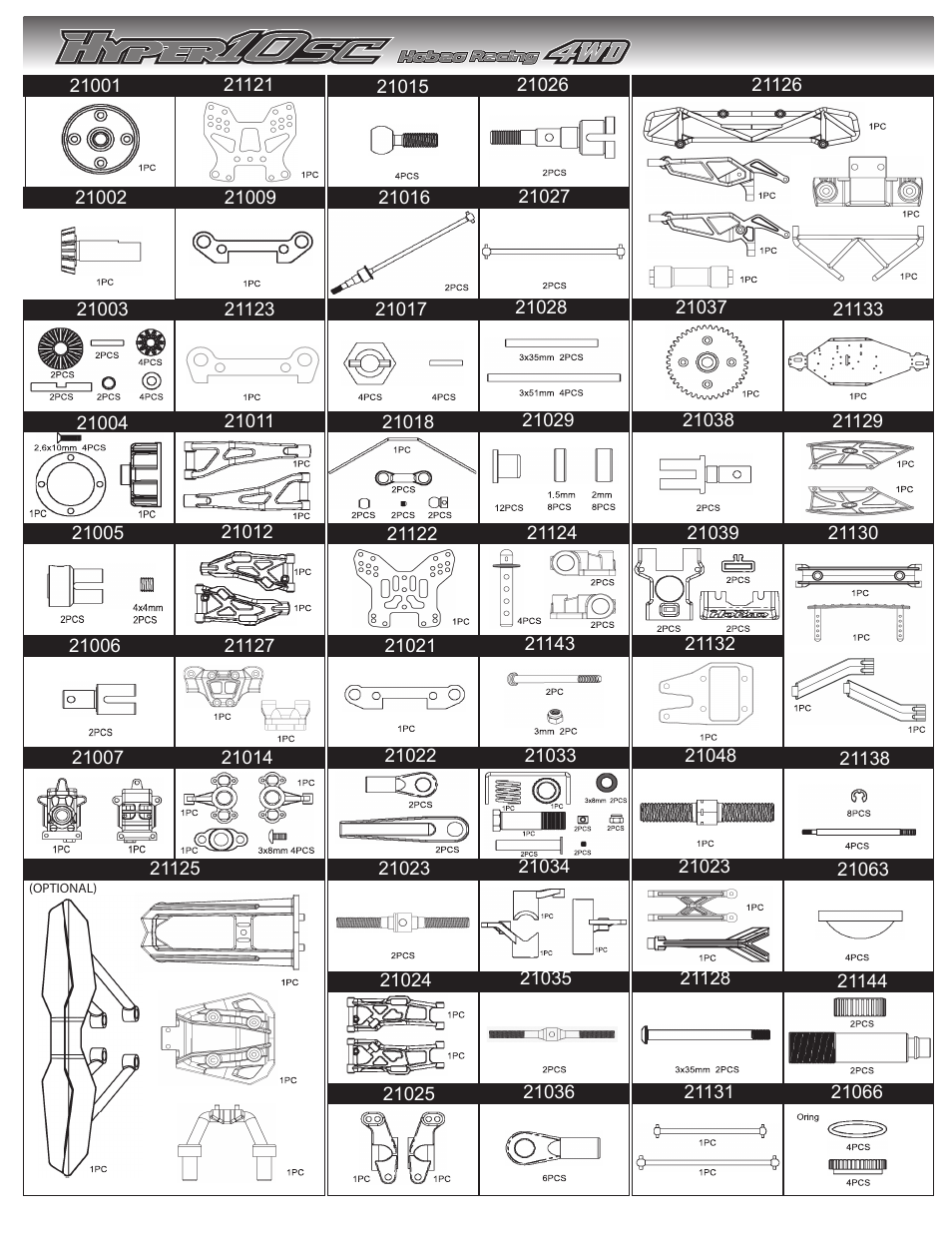 OFNA Racing Hyper 10sc Electric User Manual | Page 33 / 35