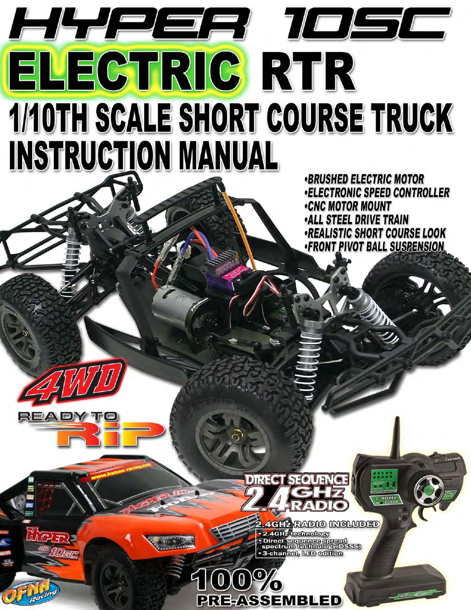 OFNA Racing Hyper 10sc Electric RTR User Manual | 41 pages