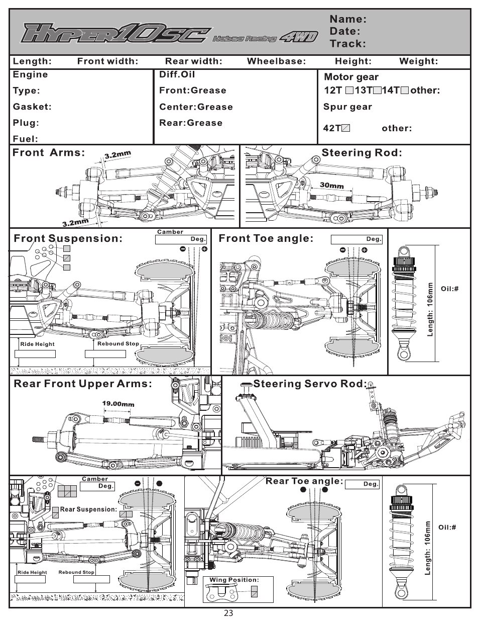 OFNA Racing Hyper 10sc Electric RTR User Manual | Page 32 / 41