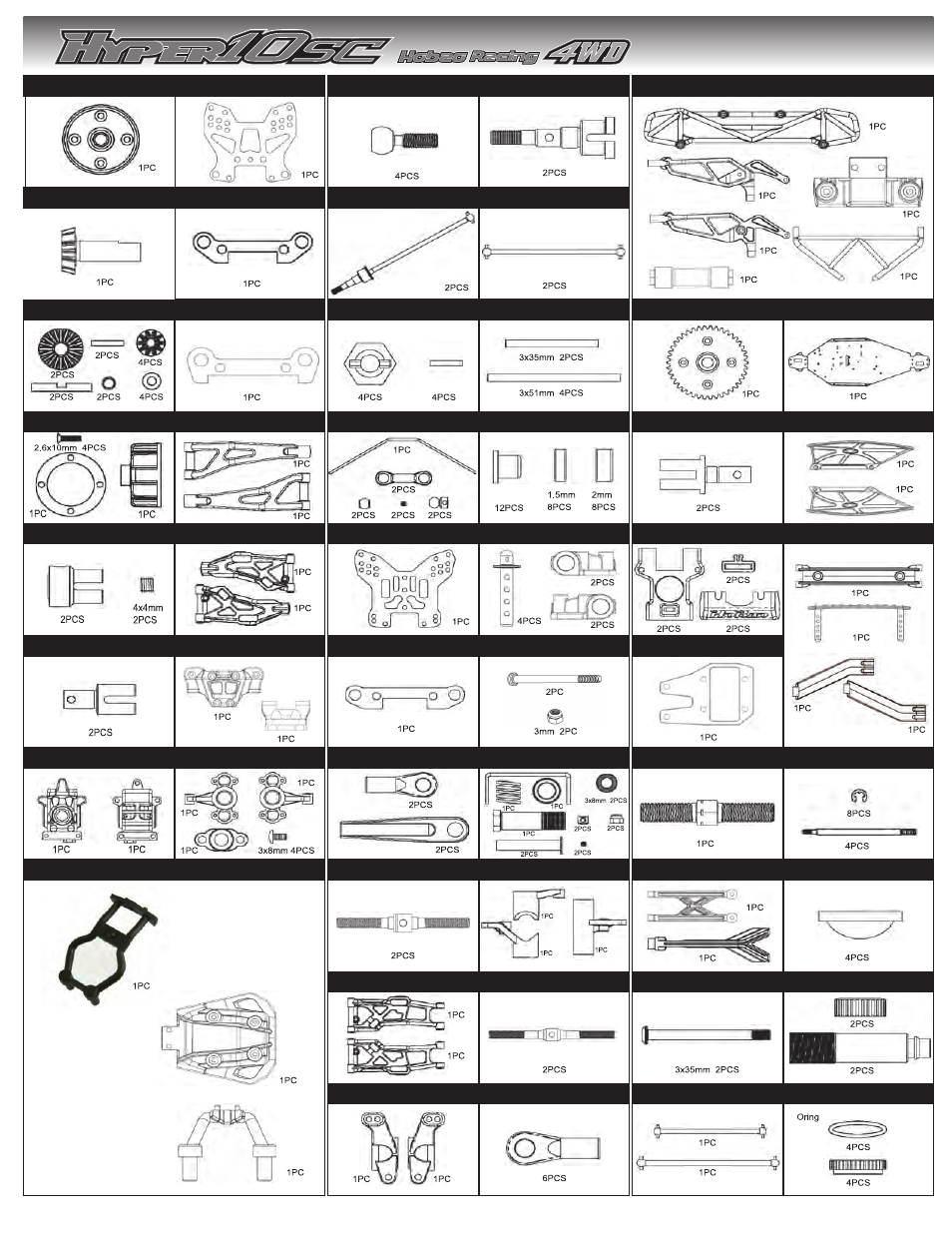 OFNA Racing Hyper 10sc Electric RTR User Manual | Page 38 / 41