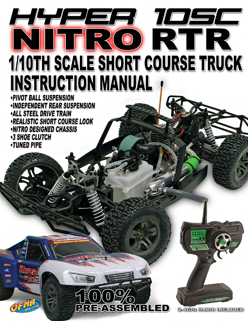 OFNA Racing Hyper 10sc Nitro RTR User Manual | 44 pages